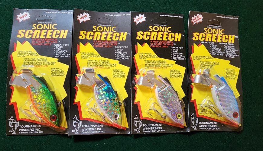 Sonic Screech Bass Pike fishing lures Great for resale or for the collector or as a gift