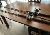 2 Shimano Triton down rigger rods and reels