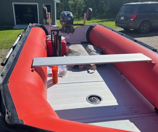 14′ INFLATABLE ZEBEC AND TRAILER