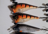 Hand printed fishing lures