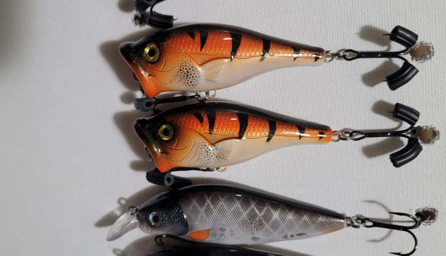 Hand printed fishing lures