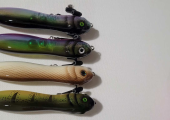 Hand printed fishing lures