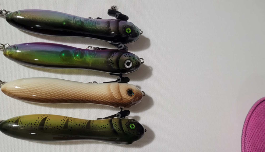 Hand printed fishing lures