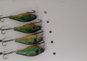 Hand printed fishing lures