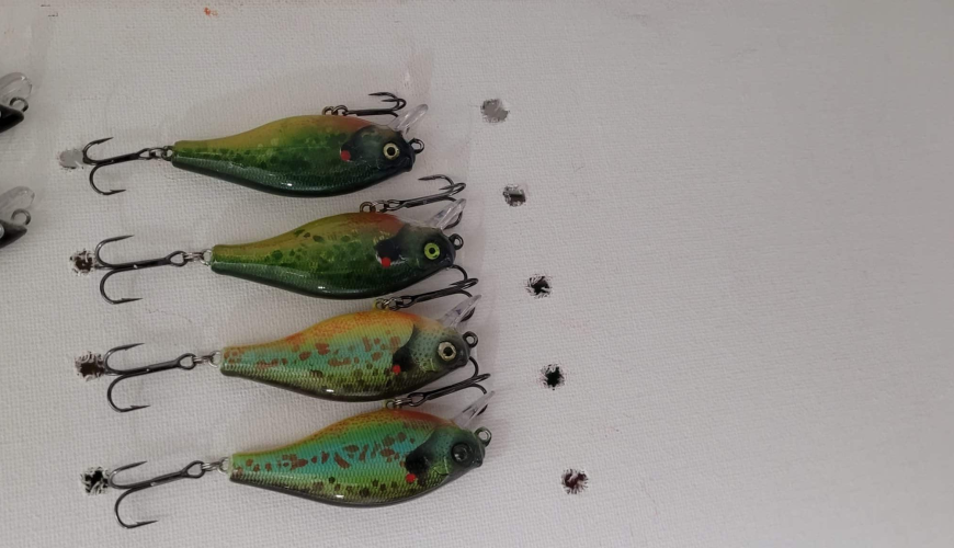 Hand printed fishing lures