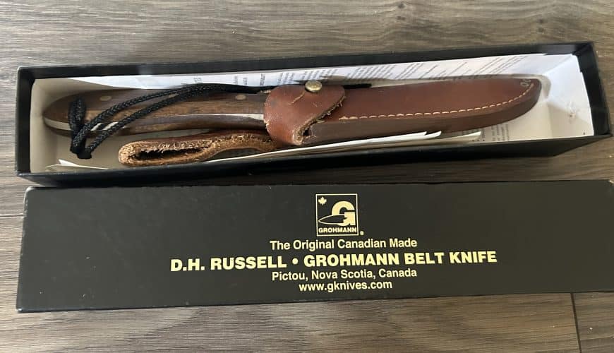 Grohmann Belt Knife with leather sheath