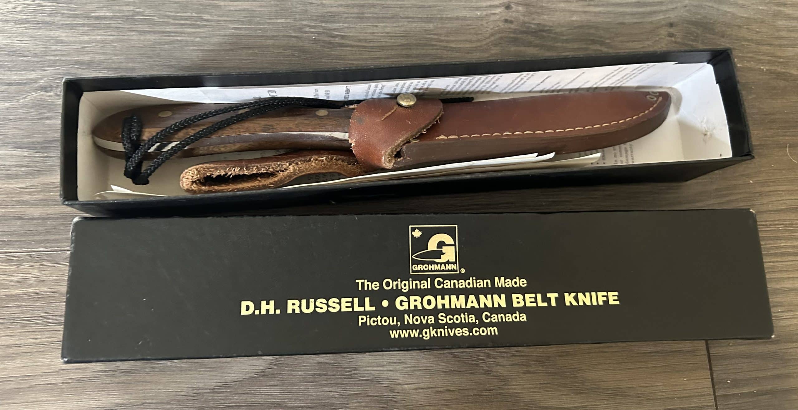 Grohmann Belt Knife with leather sheath