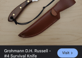 Grohmann Belt Knife with leather sheath