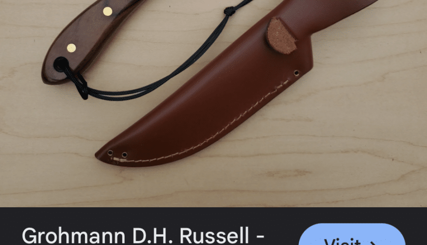 Grohmann Belt Knife with leather sheath