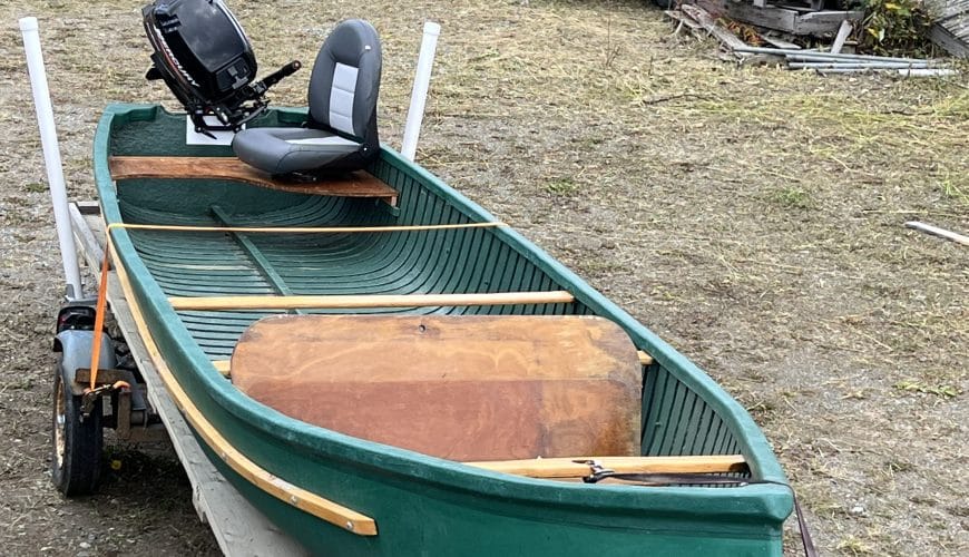 Fully fibreglassed Peterborough Freighter Canoe