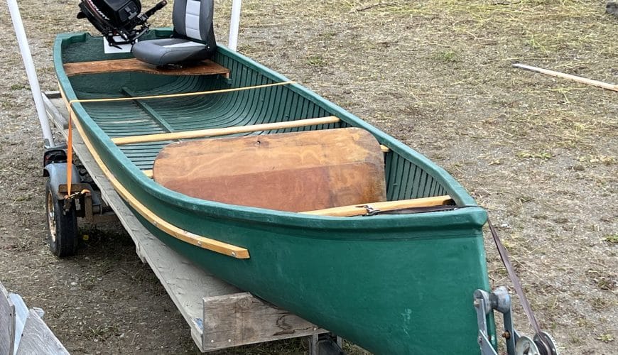 Fully fibreglassed Peterborough Freighter Canoe