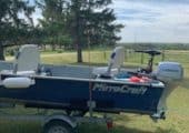 Immaculate Aluminum Fishing Boat Pkg. ready to go!