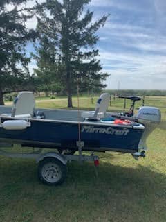 Immaculate Aluminum Fishing Boat Pkg. ready to go!