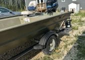 2018 Tracker Grizzly 1754, with an late 90’s mercury seapro 55hp and trailer