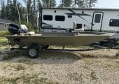 2018 Tracker Grizzly 1754, with an late 90’s mercury seapro 55hp and trailer