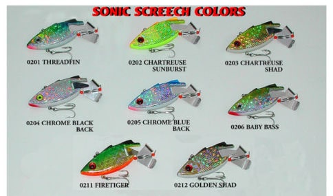 BNIB Sonic Screech Bass Pike fishing Lures wholesale crankbaits
